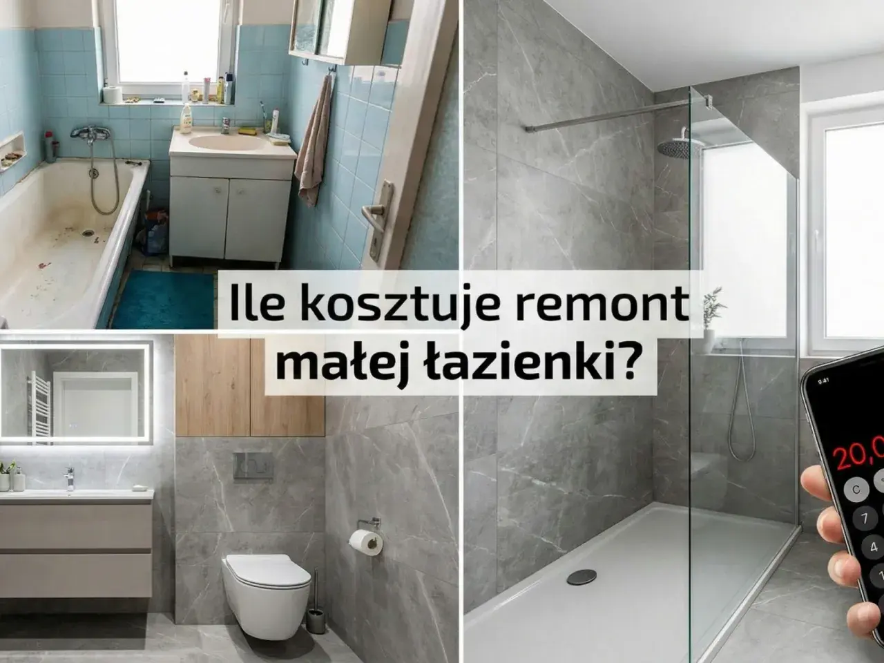Porównanie starej i nowej łazienki. Sprawdź, jaki jest koszt remontu łazienki, by uzyskać nowoczesny wygląd.